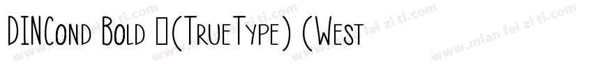 DINCond Bold 中(TrueType) (Western)字体转换